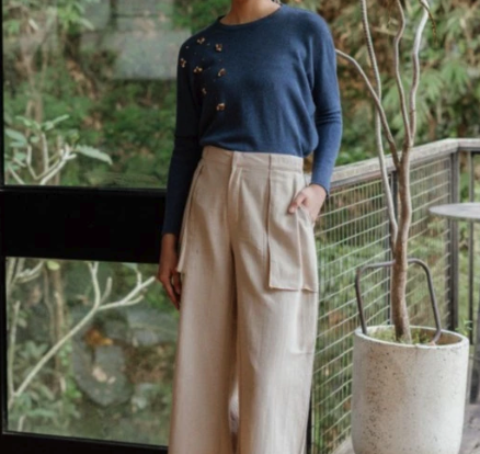  Dama Kara Nahla Sweater Beads Rajut