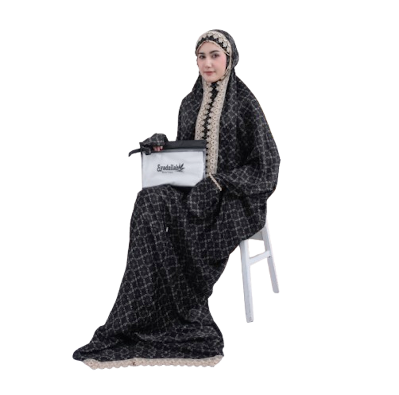 SYADZILAH Mukena Terusan Dewasa Mewah Santorini Silk Aleya Series 1