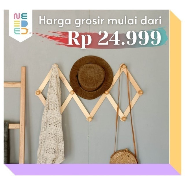  Gantungan Baju Kayu Lipat