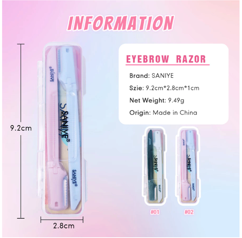 SANIYE 2 pcs Eyebrow Razer 5