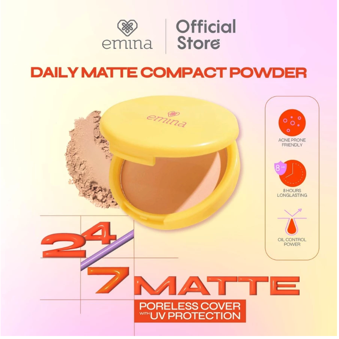 Paragon Technology and Innovation Emina Daily Matte Compact Powder 03 Caramel