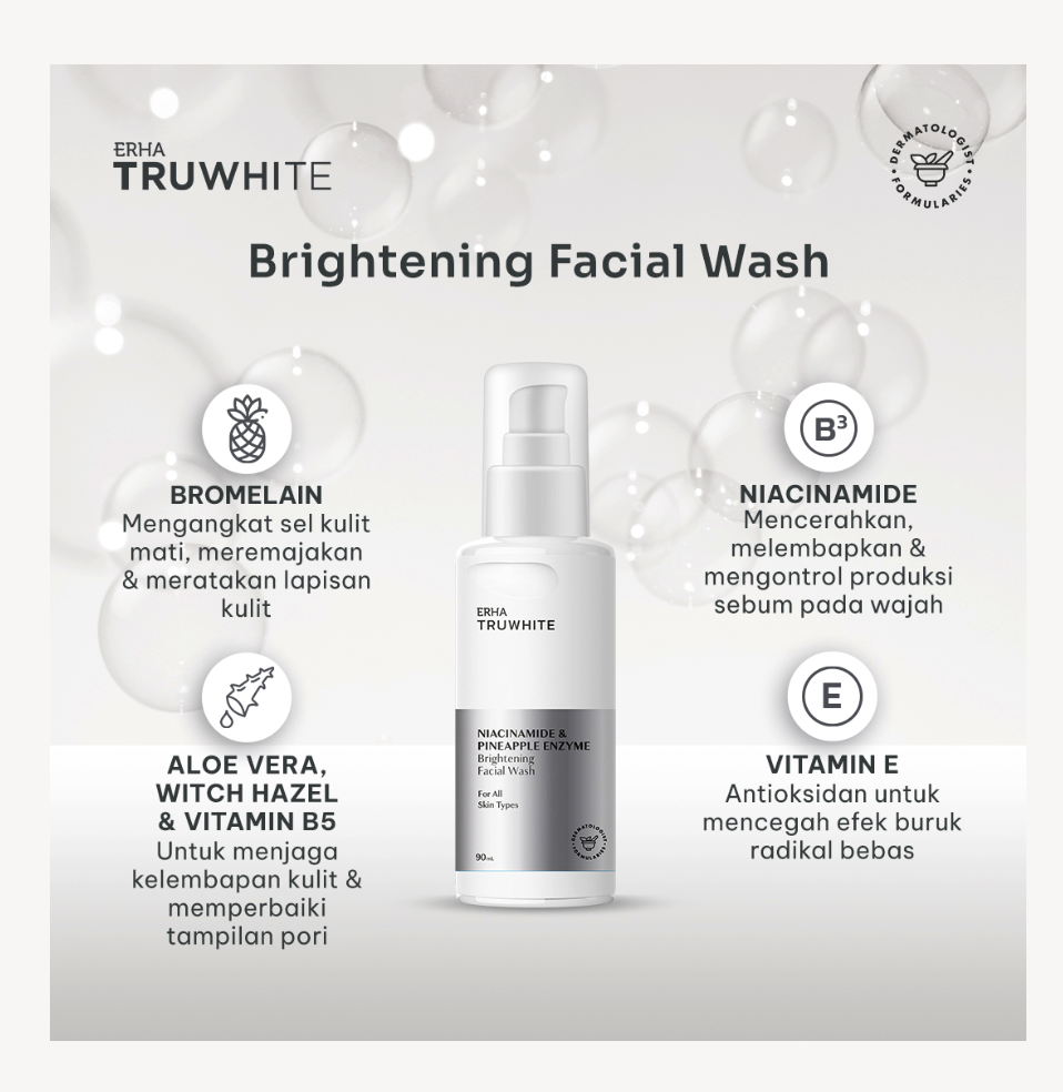 Truwhite Niacinamide & Pineapple Enzyme Brightening Facial Wash  3