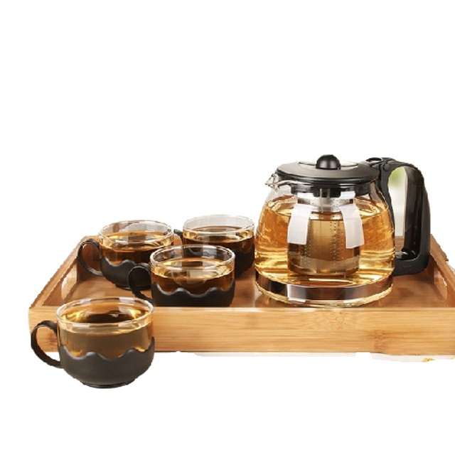 Set Teko Teh Kaca dan Gelas