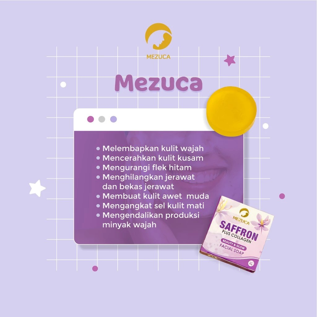 Mezuca Indonesia Mezuca Saffron Plus Collagen Facial Soap