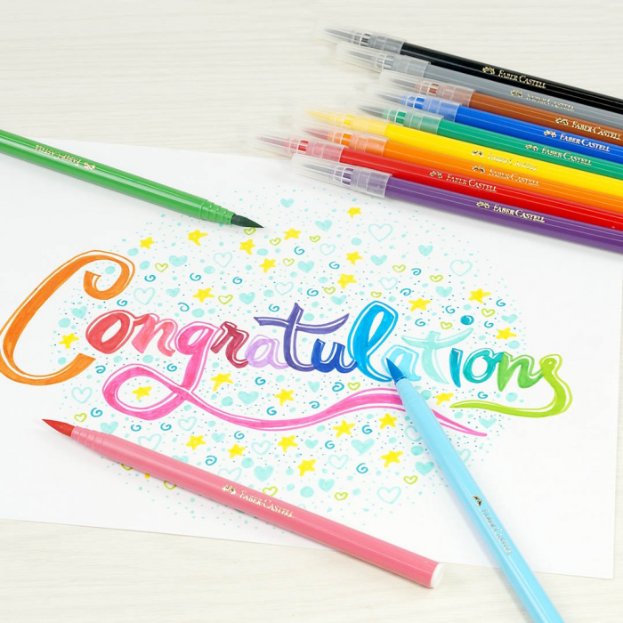 Faber-Castell Calligraphy Brush Pen Set 12 551512L