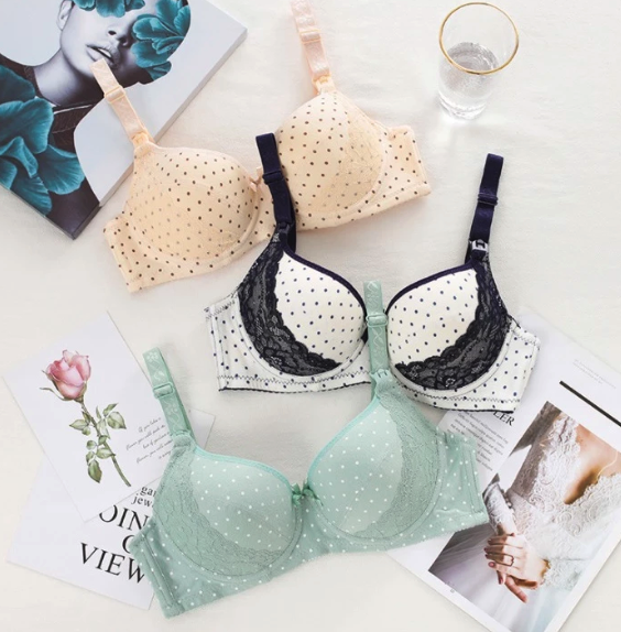  Eve Maternity Full Cup Wired Polkadot Nursing Bra BH163