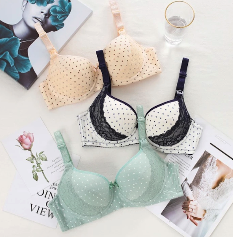 Eve Maternity Full Cup Wired Polkadot Nursing Bra 2