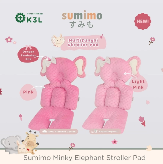 Sumimo Sumimo Elephant Minky Stroller Pad