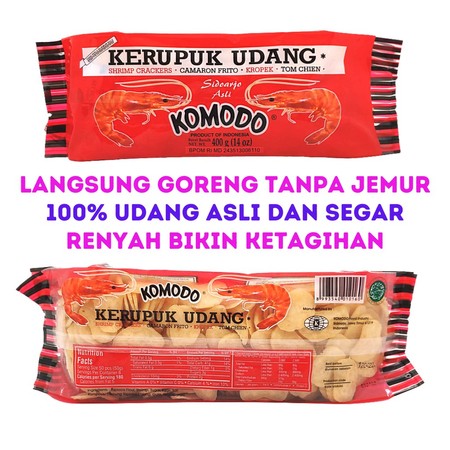 Komodo Merah Kerupuk Udang Mini 400 g 2