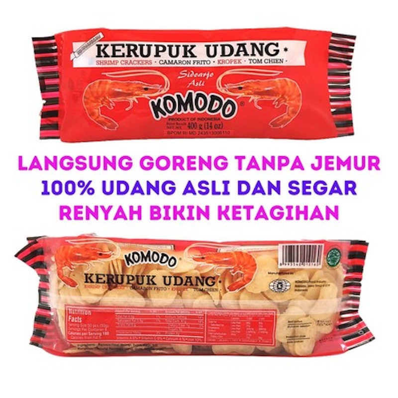 Komodo Merah Kerupuk Udang Mini 400 g 2