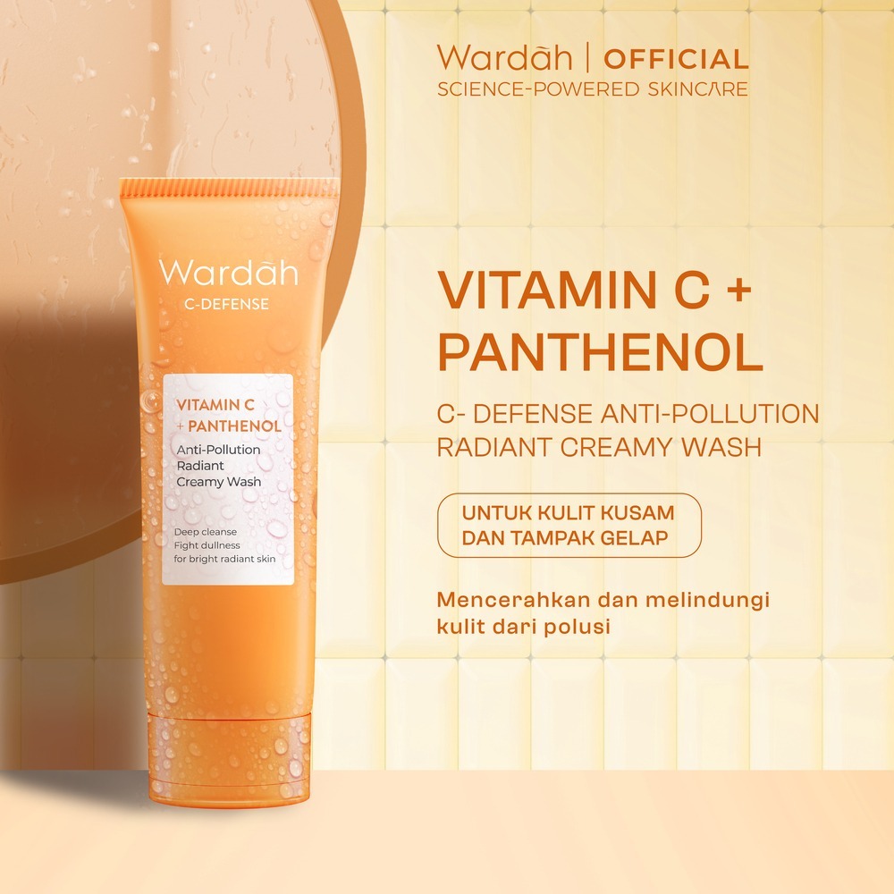 Paragon Technology and Innovation Wardah C-Defense Vitamin C + Panthenol Anti-Pollution Radiant Creamy Wash