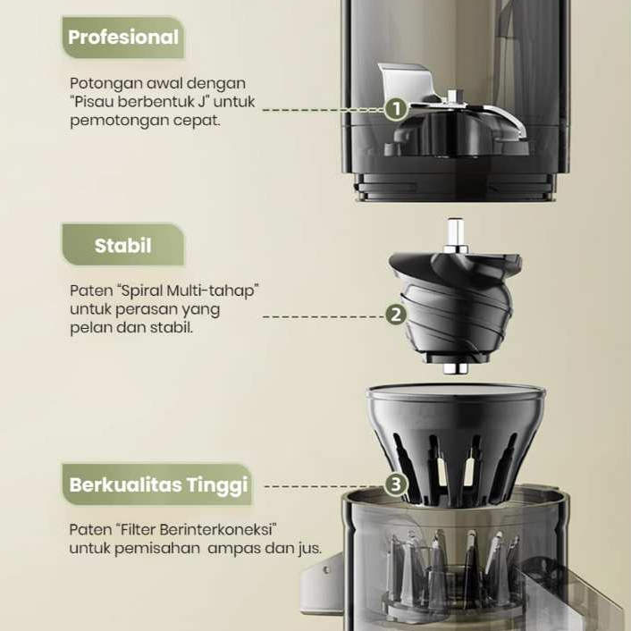 Mecoo Aesthetic Slow Juicer Big Mouth 5
