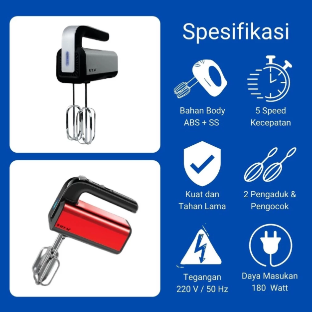 Tripacific Electrindo Sekai Hand Mixer  MX-681 H