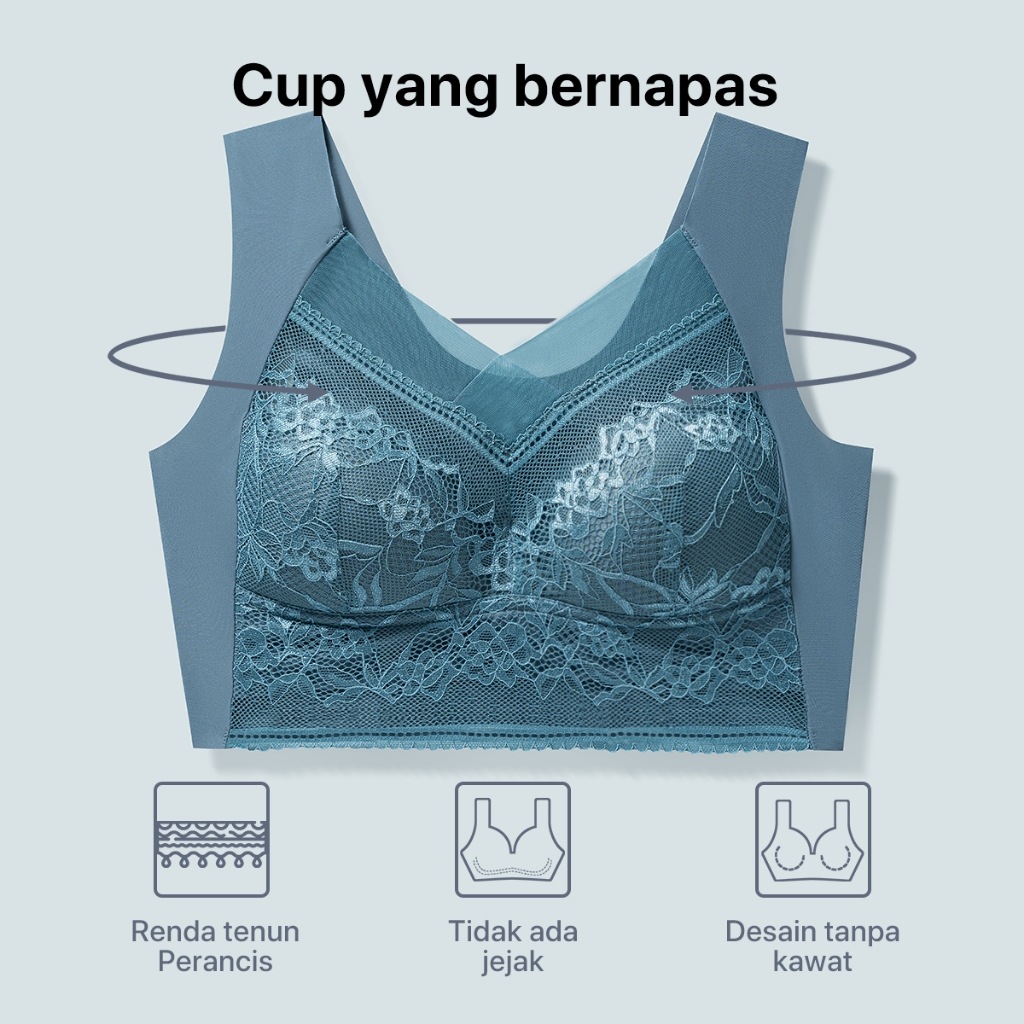 GRENEY L.W.L Bra Rompi Bigsize Renda Seamless 89482