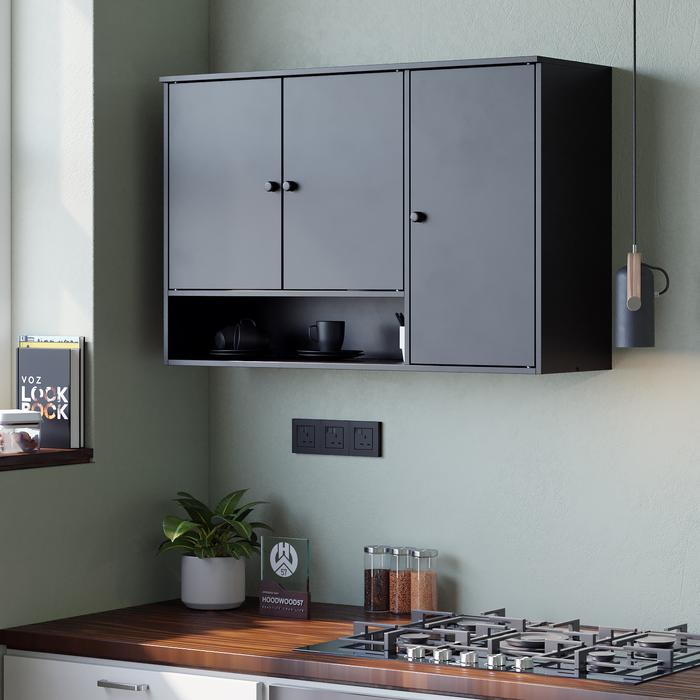  Furnile Kitchen Set Atas Kombi Hitam 054