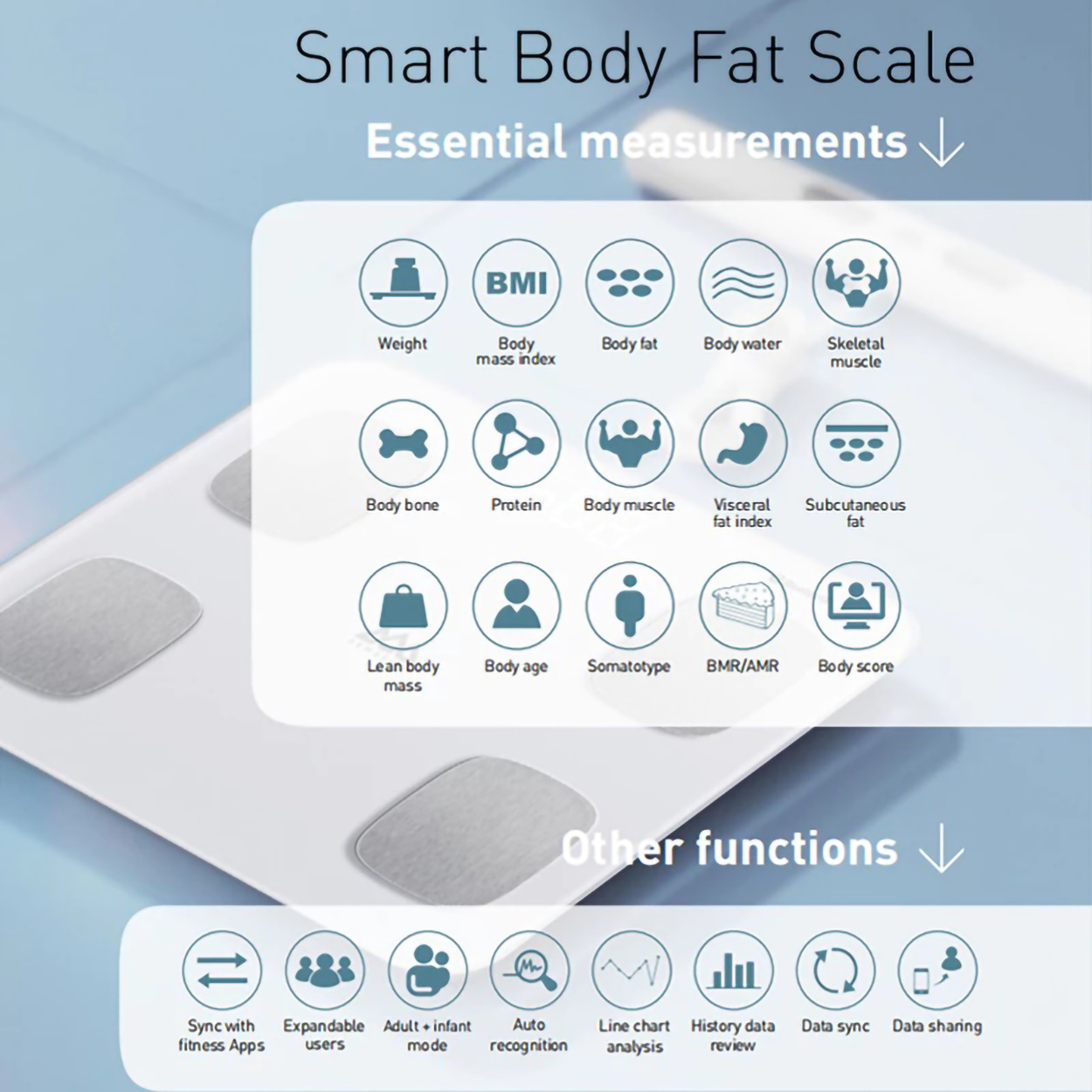 Camry Smart Body Fat Scale 8-Elektroda IF2825AR