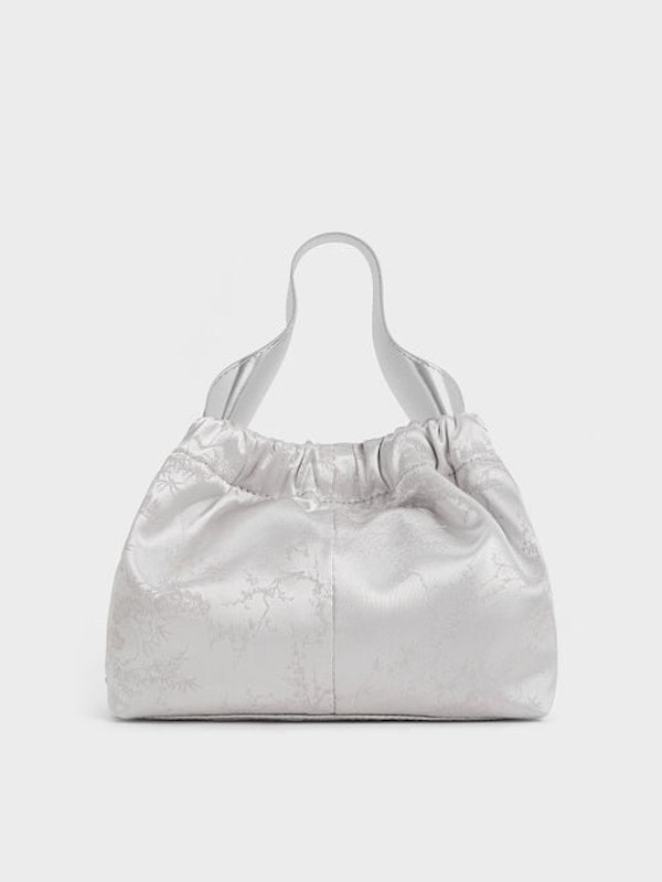 Ally Ruched Slouchy Chain-Handle Bag 3