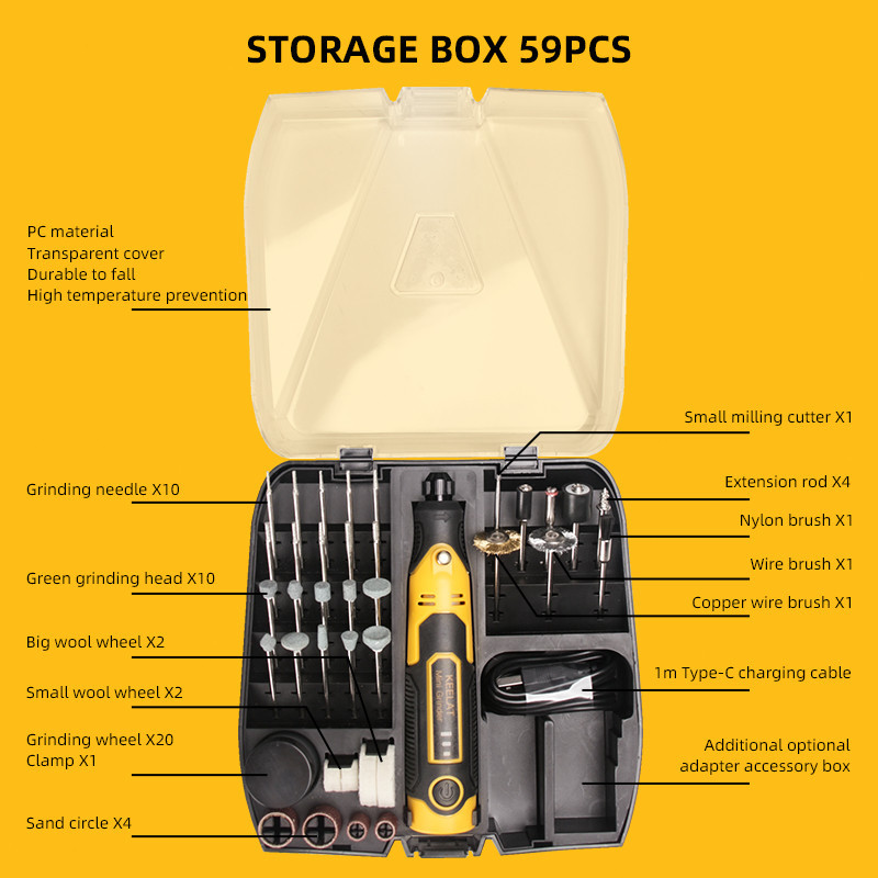  KEELAT Mini Grinder 57 Pcs KCMG02