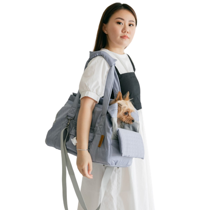 Dog Bag with Comfy Cushion & Poop Bag Pocket 1