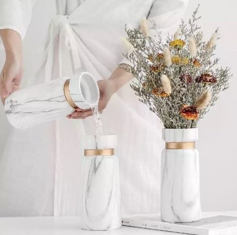 White Flower Vase VKP 5