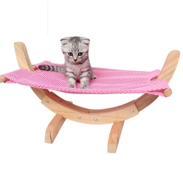 Cat Hammock Wood Solid