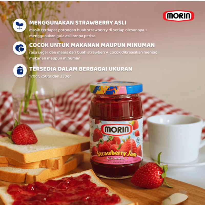 Morin Strawberry Jam 330 g 3