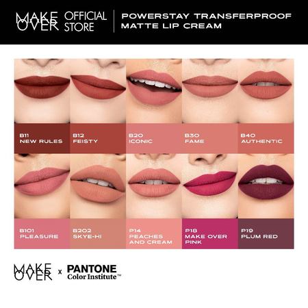 MAKE OVER Powerstay Transferproof Matte Lip Cream B11 New Rules