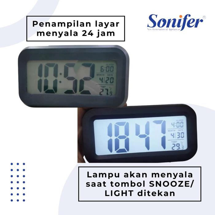 Sonifer Jam Meja LCD Digital 2
