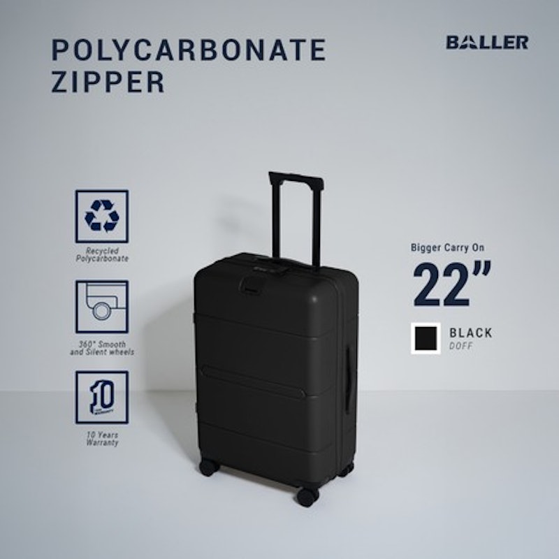 Baller Koper Zipper Polycarbonate Bigger Carry On 22 Inch 2
