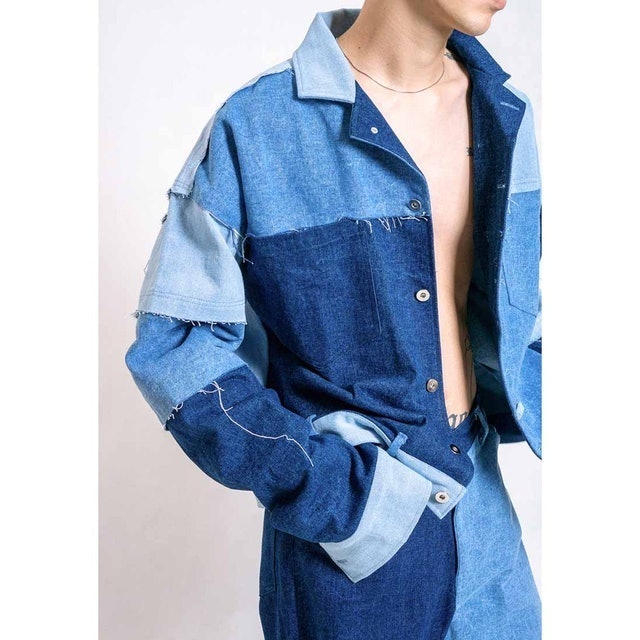 Ocwa  Cycle Oversize Patch Ara Denim Jacket 