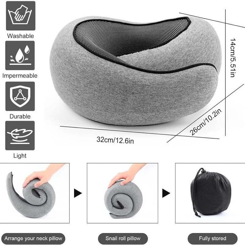  Poxvalzor U-shaped Travel Pillow A
