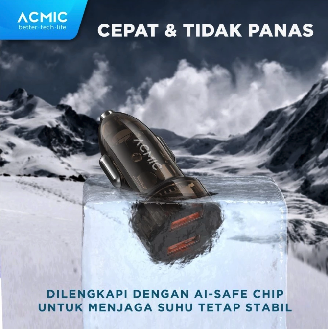 ACMIC Elektronik Indonesia ACMIC Dual USB 36 Watt Car Charger CC02PRO