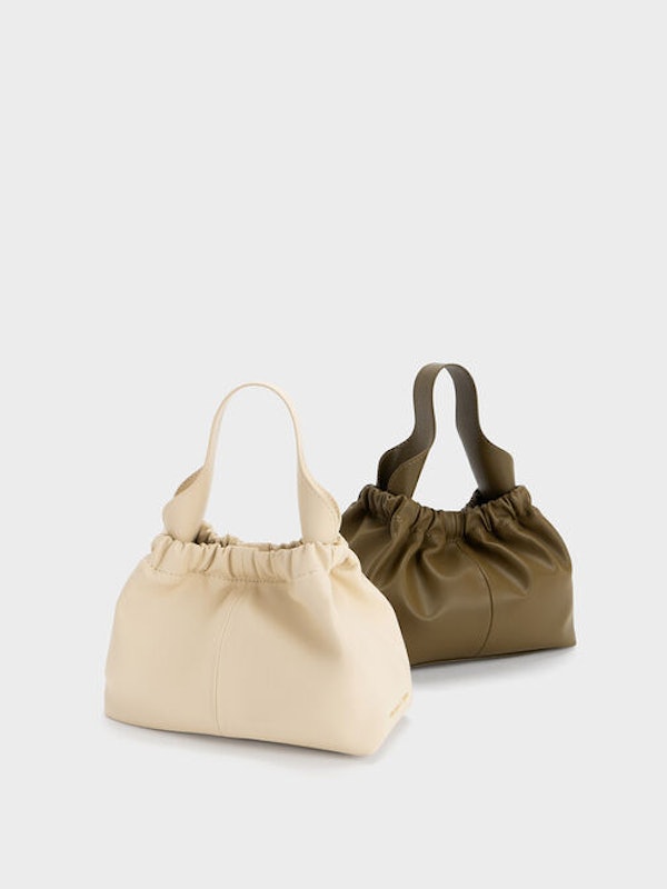 Ally Ruched Slouchy Chain-Handle Bag 2