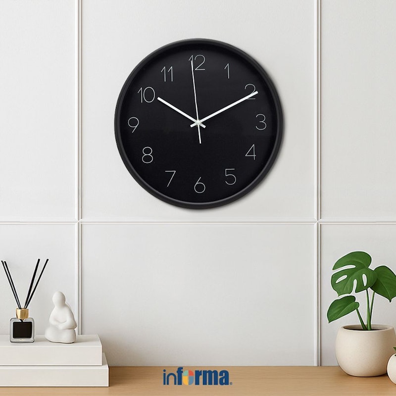 Informa Jam Dinding 30 cm Hitam 3