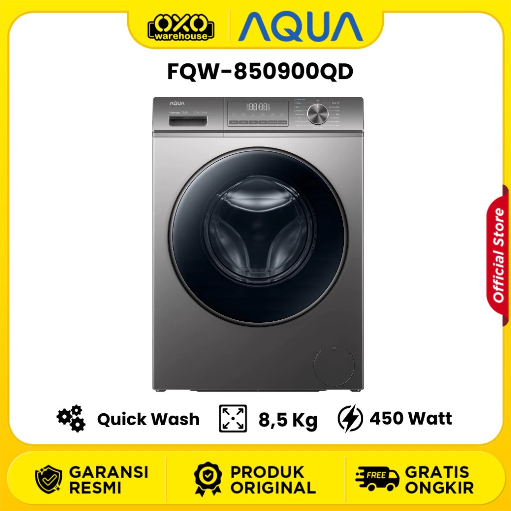 AQUA Mesin Cuci Front Loading 8.5 kg FQW-850900QD