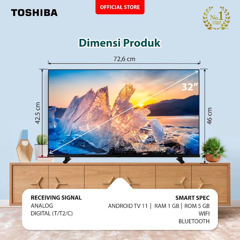 Toshiba TV 32" HD Android TV 2