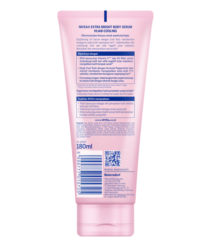 Nivea Extra Bright Hijab Cooling Body Serum 2