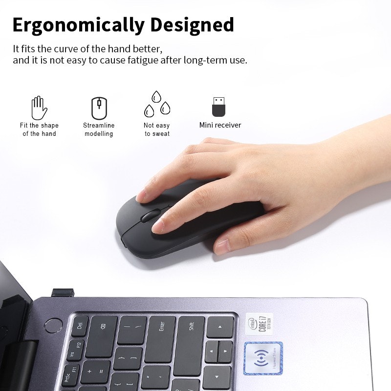 Grotic Mouse Wireless Silent Rechargeable 4