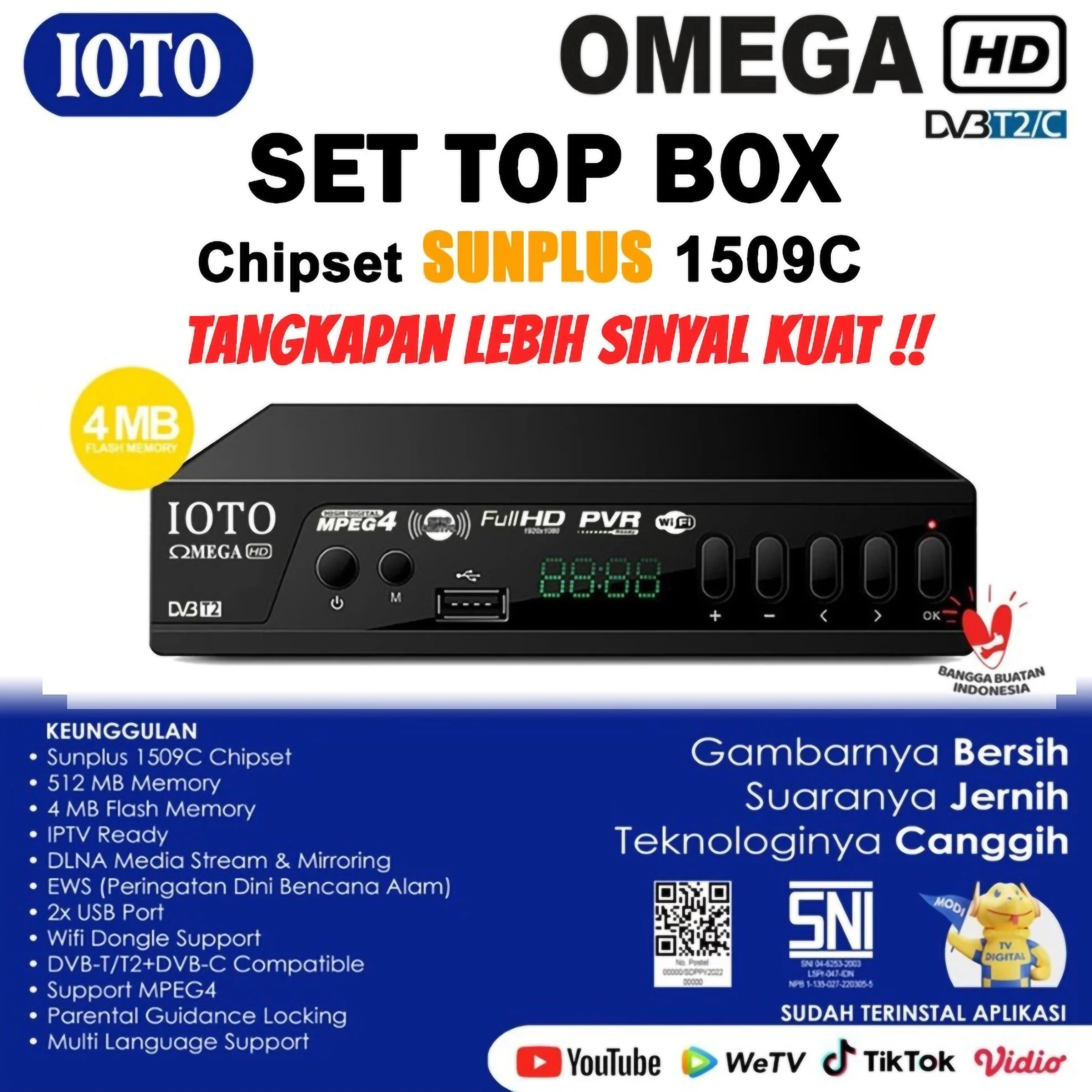 IOTO Omega DVBT2/C HD Digital Terrestrial Receiver