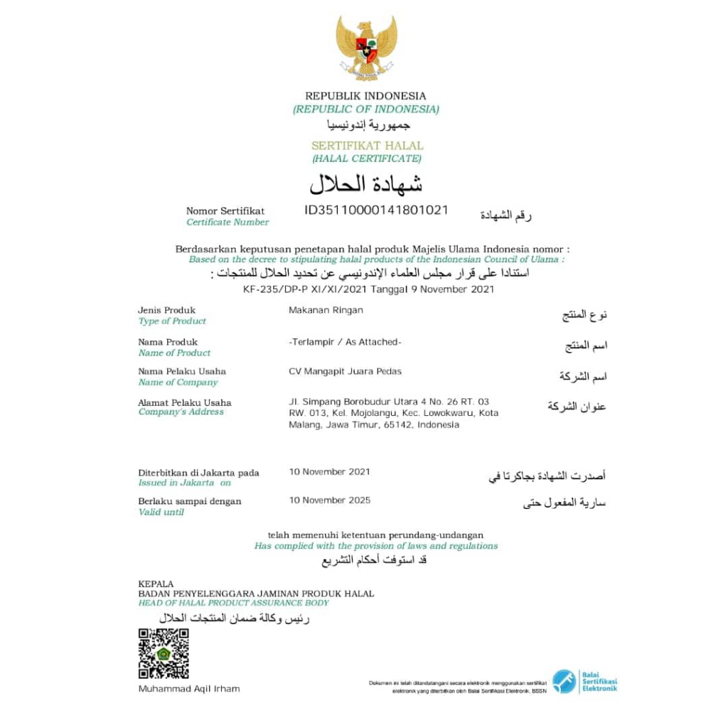 Macaroni Mang Ade Keripik Usus Crispy