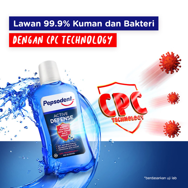 Unilever Indonesia Pepsodent Mouthwash Active Defense