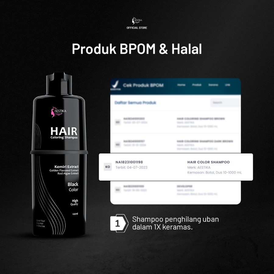 Aestika Marwa Indonesia Aestika Hair Coloring Shampoo