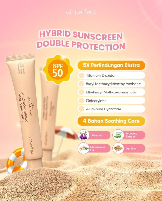 All Perfect Hybrid Sunscreen Double Protection Broad Spectrum SPF 50  5