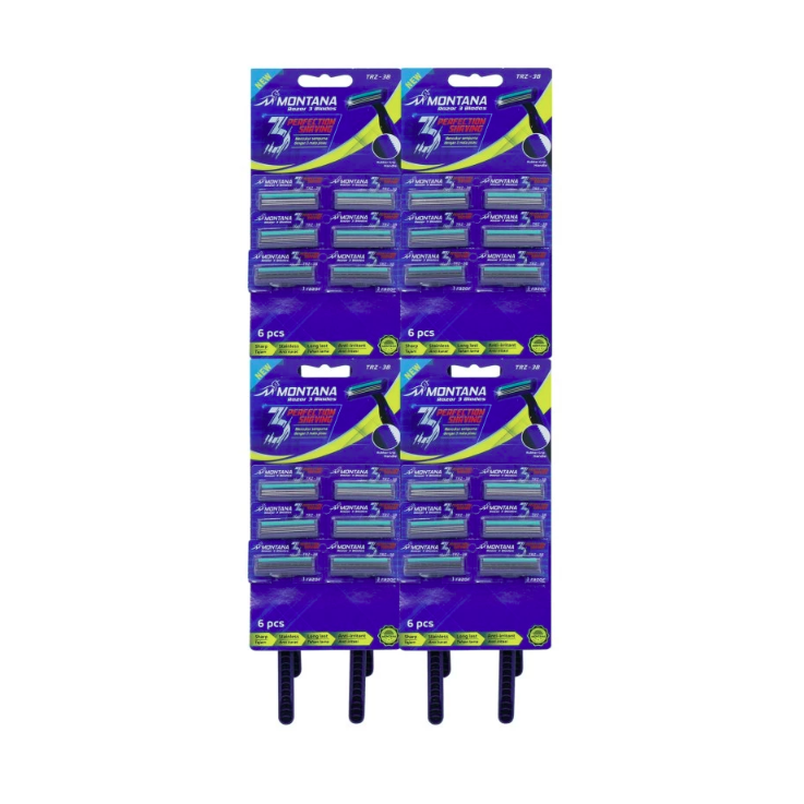 Penco Mega Abadi Montana Razor 3 Blades 6 Pcs TRZ-3B