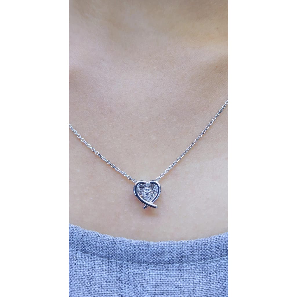  Belva Jewellery 1 Set Liontin Berlian & Kalung Italy Sweet Love