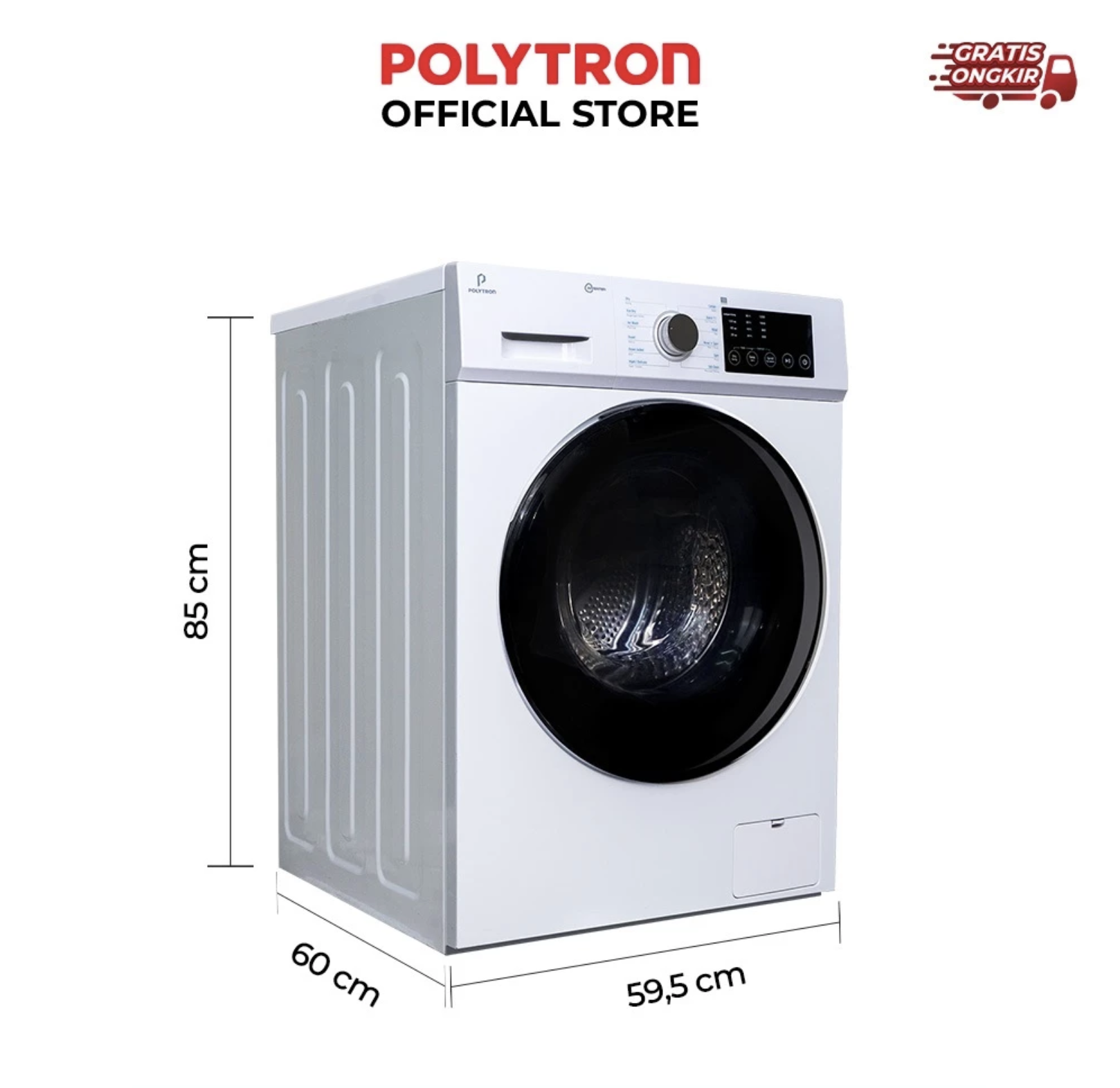 Hartono Istana Teknologi Polytron Mesin Cuci Front Loading Inverter Wonderwash Washer Dryer 11 kg PFL 1105H