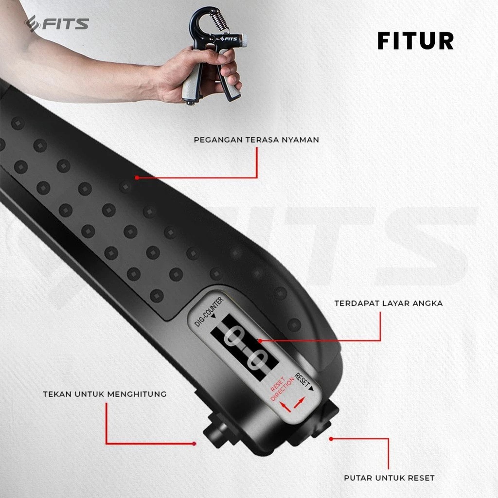  SFIDN FITS Fits Hand Grip Adjustable Counter Hitam