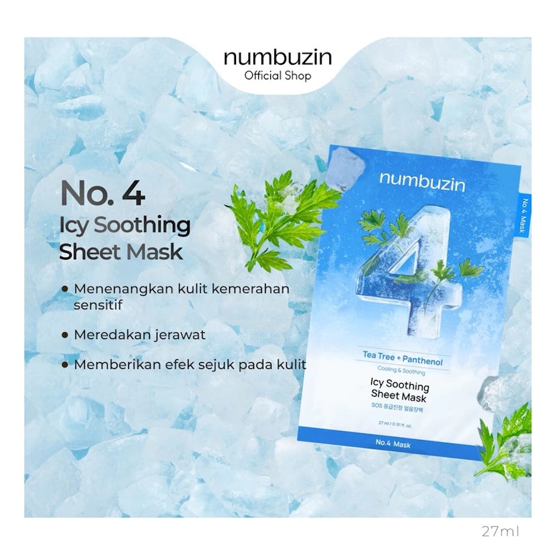 Numbuzin No.4 Icy Soothing Sheet Mask 2