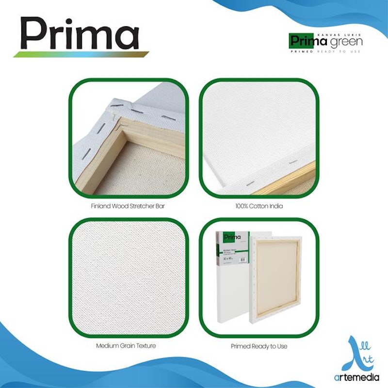 Prima Green Cotton Canvas 20x20 cm 4