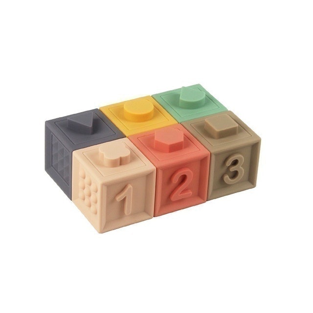 Leleoncare  6 Pcs Soft Building Blocks